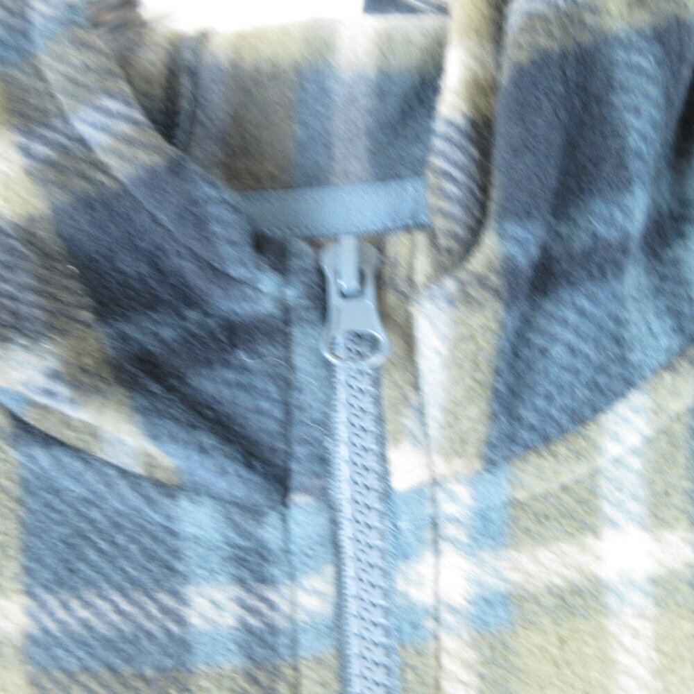 O'Neill Women's Julia Pullover Hoodie Size L 3/4 Zip Pockets Blue Flannel - Picture 3 of 12